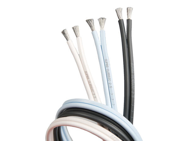 Høyttalerkabel Classic hvit 2x2:5mm2 – Supra